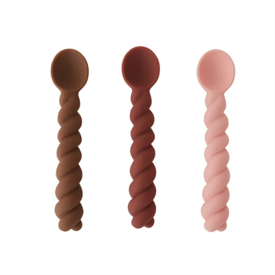 Silikónové lyžičky Mellow Rose - set 3 ks                    