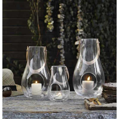                             Sklenený lampáš Design With Light Clear 16,5 cm                        