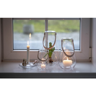                             Sklenený lampáš Design With Light Clear 25 cm                        
