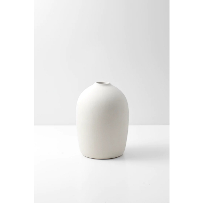                             Keramická váza Raw White 14,5 cm                        
