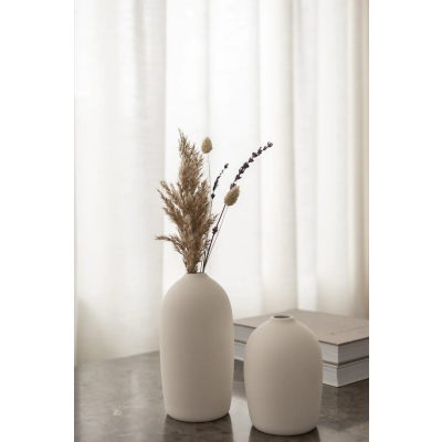                             Keramická váza Raw White 14,5 cm                        