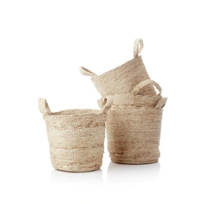                             Prírodný jutový kôš Basket with Handles 48 cm                        