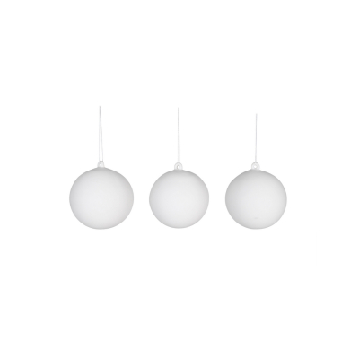 Porcelánová dekorácia Baubles White - set 3 ks                    