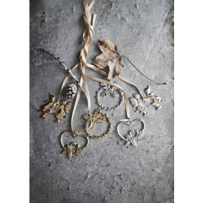                             Vianočná ozdoba Angel on Seesaw Silver 6,5 cm                        