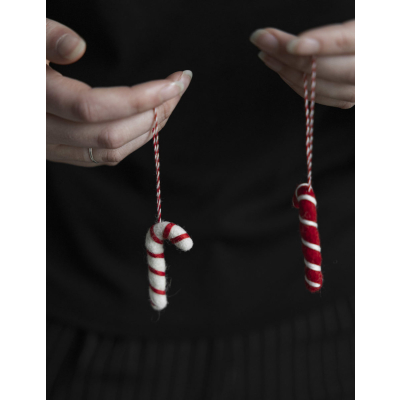                             Závesná vlnená vianočná dekorácia Jolly White                        