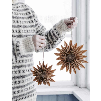                             Vianočná papierová hviezda Buared Brown 15 cm                        