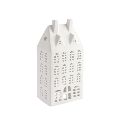 Keramický svietnik domček Storstaden nr 3 White                    