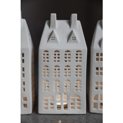                             Keramický svietnik domček Storstaden nr 3 White                        