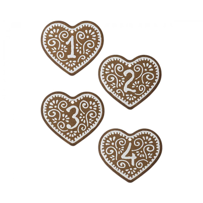 Papierové menovky na vianočné darčeky Gingerbread                    