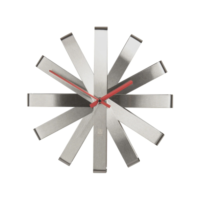                             Nástenné hodiny Ribbon Stainless Steel                        