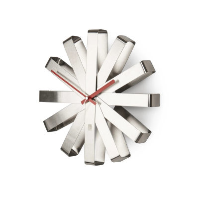                             Nástenné hodiny Ribbon Stainless Steel                        
