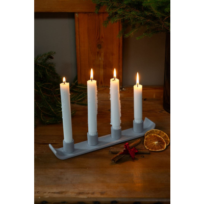 Adventný keramický svietnik NYE Light Grey                    