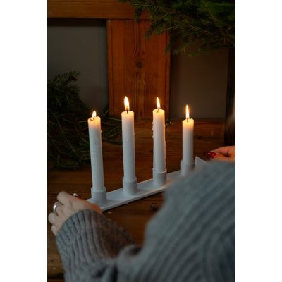                             Adventný keramický svietnik NYE White                        