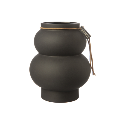 Kameninová váza Stengods Dark Grey 21,5 cm                    