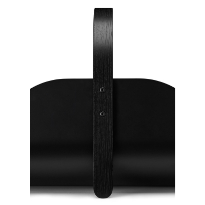                             Kôš na drevo Woody Basket Black Stained Oak                        