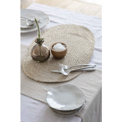                             Tkané jutové prestieranie Oval - set 2 ks                        