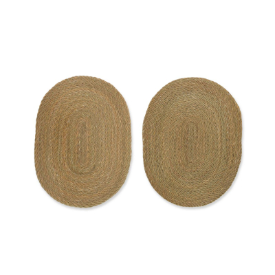 Tkané jutové prestieranie Oval - set 2 ks                    