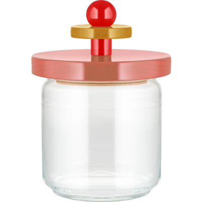 Sklenená dóza 100 Collection Alessi 0,75 l Pink                    