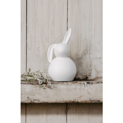 Veľkonočná dekorácia zajačik Marta White 18 cm                    