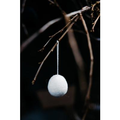 Veľkonočné vajíčko Ullas White 5 cm                    