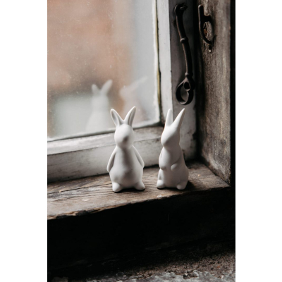                             Veľkonočná dekorácia zajačik Freja White 8 cm                        