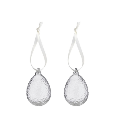 Sklenené veľkonočné vajíčka Gry Clear - set 2 ks                    