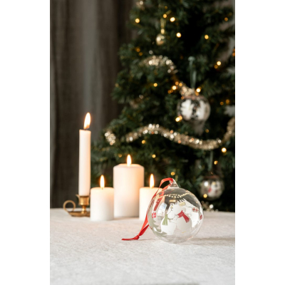                             Sklenená vianočná ozdoba Moomin Happy Holidays 9 cm                        