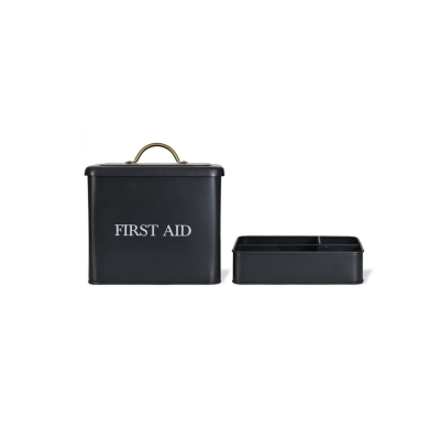                             Plechový box na lieky First Aid Carbon                        