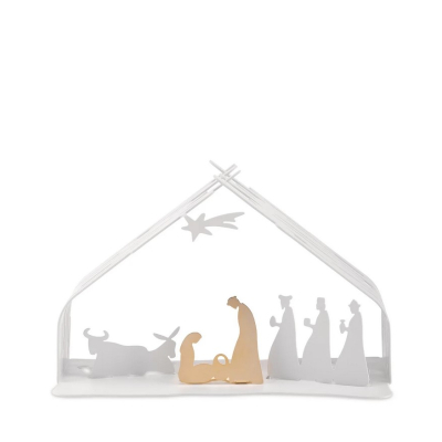 Vianočný betlehem Bark Crib White Gold                    