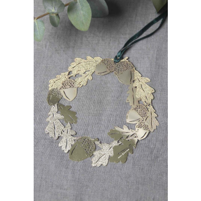                             Závesná dekorácia Oak Wreath Gold                        