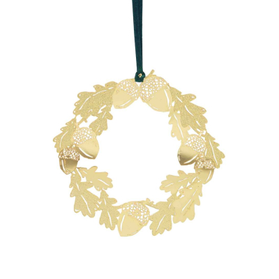 Závesná dekorácia Oak Wreath Gold                    