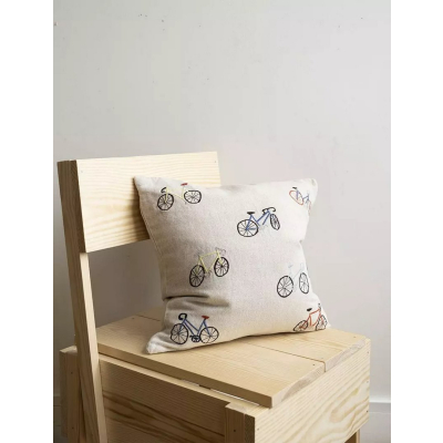                             Vyšívaná obliečka na vankúš Bicycles 50x50 cm                        