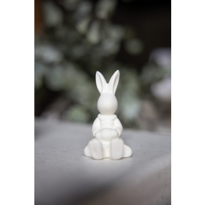 Veľkonočná dekorácia zajačik Signe White 8 cm                    