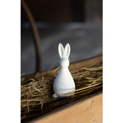 Veľkonočná dekorácia zajačik Selma White 16 cm                    