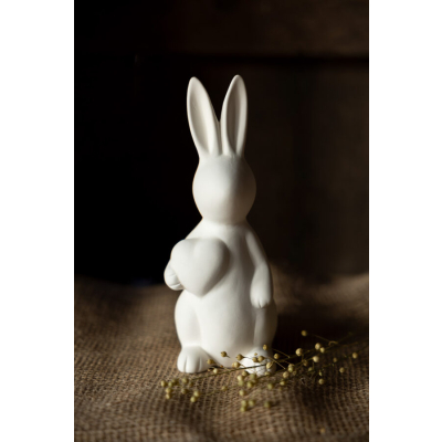 Veľkonočná dekorácia zajačik Olivia White 20 cm                    