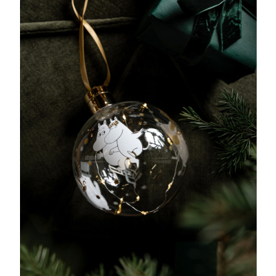 Sklenená vianočná ozdoba LED Sparkling Stars                    