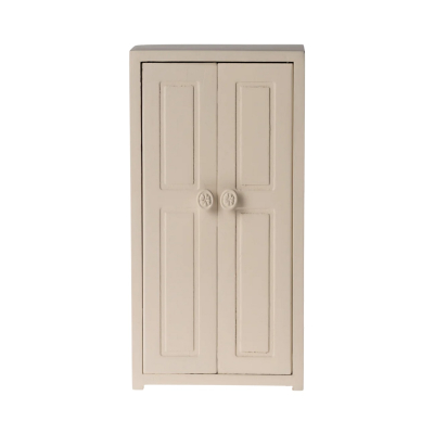                             Drevená šatníková skriňa pre myšky Maileg Cream                        