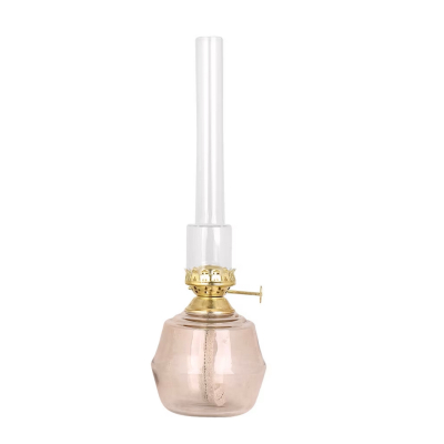 Sklenená petrolejová lampa Majken Ash Rose 32,5 cm                    