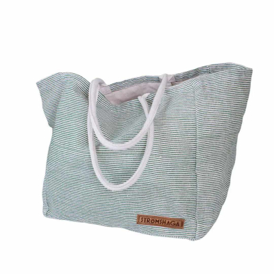                             Plážová taška Ester Jute Green White                        
