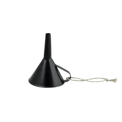 Kovový lievik k petrolejovým lampám Matt Black                    