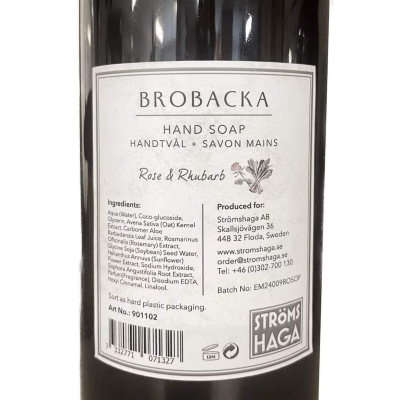                             Tekuté mydlo na ruky Brobacka Rose Rhubarb 500 ml                        
