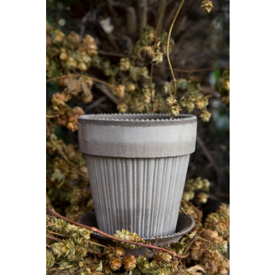                             Kvetináč Simona s podmiskou Raw Grey 18 cm                        