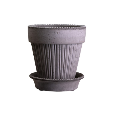 Kvetináč Simona s podmiskou Raw Grey 18 cm                    