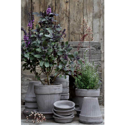                             Kvetináč Simona s podmiskou Raw Grey 16 cm                        