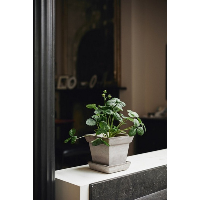                             Kvetináč s podmiskou Gaia Square Grey 21 cm                        