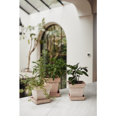                             Kvetináč s podmiskou Gaia Square Rosa 21 cm                        
