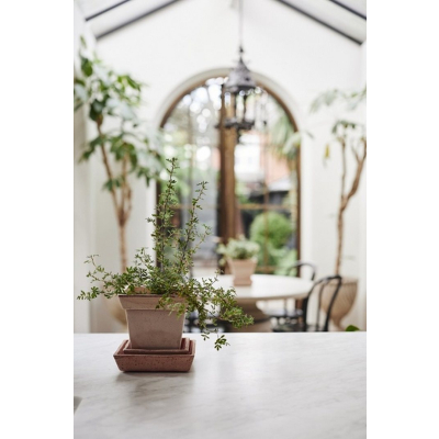                             Kvetináč s podmiskou Gaia Square Rosa 21 cm                        