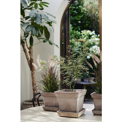                             Kvetináč s podmiskou Gaia Square Grey 30 cm                        