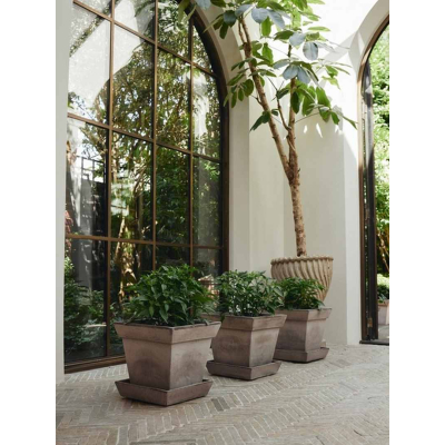                             Kvetináč s podmiskou Gaia Square Grey 30 cm                        