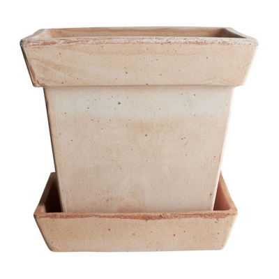 Kvetináč s podmiskou Gaia Square Rosa 30 cm                    